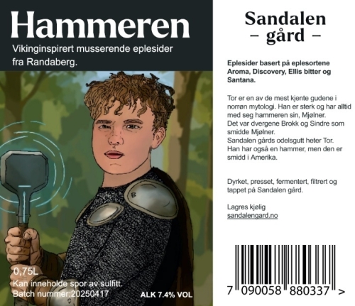 Hammeren sider fra Sandalen Gård