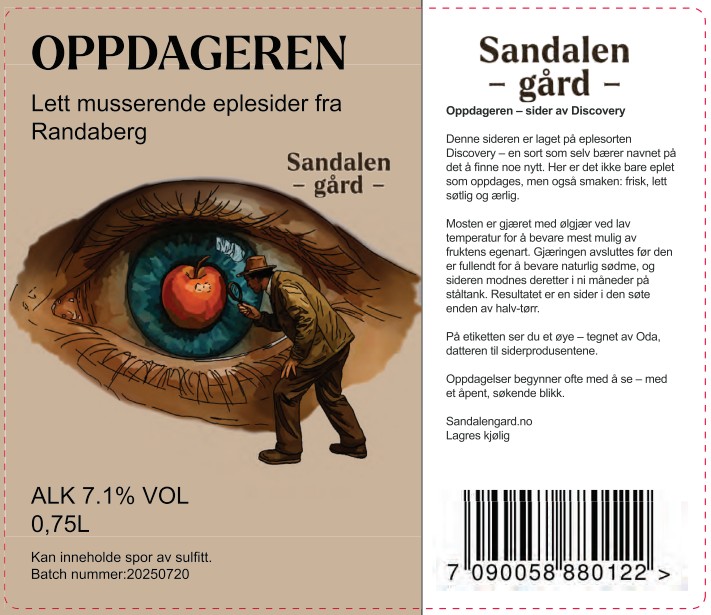 Oppdageren sider fra Sandalen Gård
